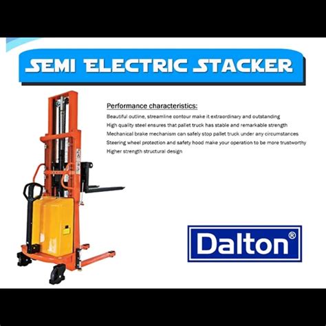 Jual Semi Electric Hand Stacker Dalton Surabaya Denko Wahana Sakti