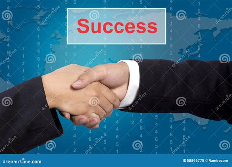 Handshake Of Businessmen Success Congratulation Greeting Stock