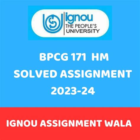 Ignou Bpcg Hindi Solved Assignment Ignou Assignment Wala