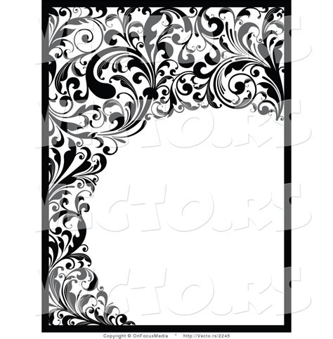 Black And White Flower Border Free Download On Clipartmag