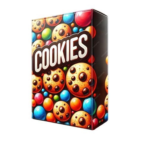 Premium AI Image | Cookies box package isolated on white transparent background