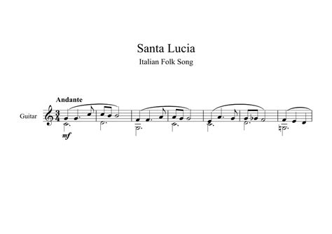 Santa Lucia Italian Folk Song Guitar Arr Oleksii Rohoza By