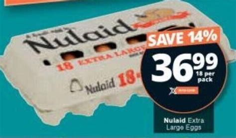 Nulaid Extra Large Eggs 18 Per Pack Offer At Checkers