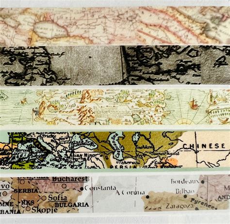 Old World, Map, Maps, Travel, Collage, Washi Tape, SAMPLE - Etsy