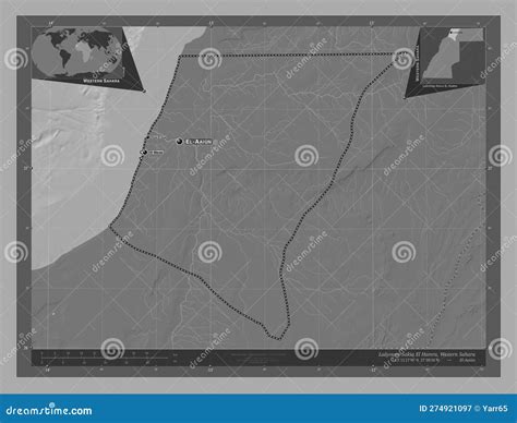 Laayoune Sakia El Hamra Western Sahara Bilevel Labelled Point Stock