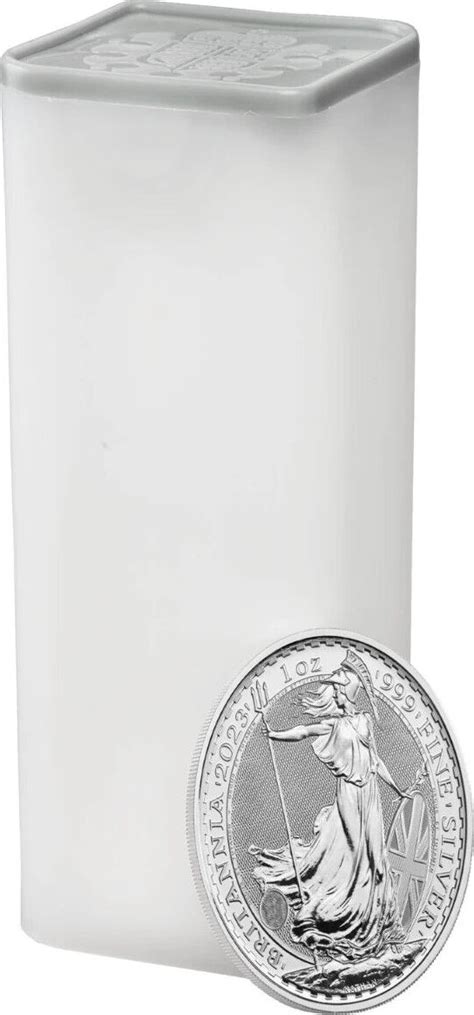 Gro Britannien Silberm Nze Britannia Royal Mint Tube X Oz