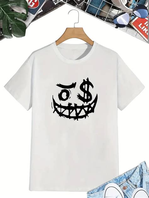 Plus Size Mens Grimace Graphic Tees Drop Shoulder Oversized Temu Netherlands