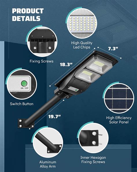 Lovus W Solar Street Lights Outdoor Lm Dusk To Dawn Solar