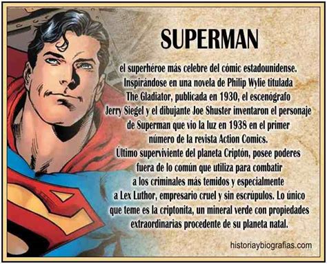 Historia De Superman Origen Del Comic Y Sus Creadores