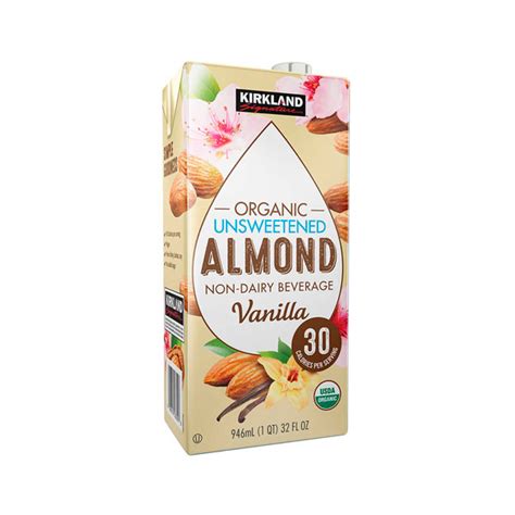 Organic Unsweetened Almond Milk Non Dairy Beverage Vanilla