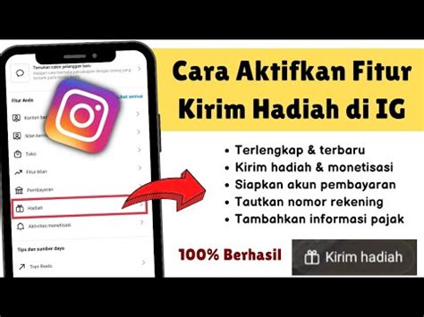 Cara Mengaktifkan Fitur Kirim Hadiah Di Instagram Gift Monetisasi Ig