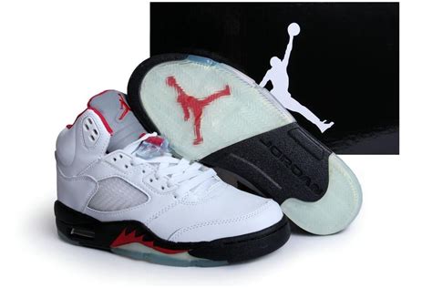 Jordan 5 Basketball Shoes Aj5 Low Top Whiteblackred For Customizing