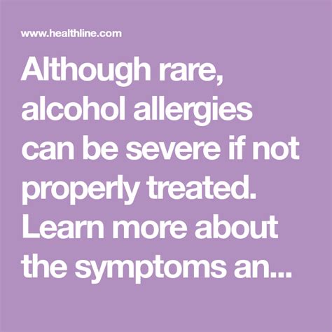 Alcohol Allergies Symptoms Signs And Treatment For Reactions In 2021