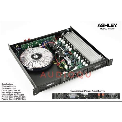 Jual Power Amplifier Ashley MS300 MS 300 Full Makro Class AB 1U