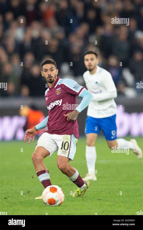 London Uk 21st Oct 2021 Manuel Lanzini Of West Ham United During