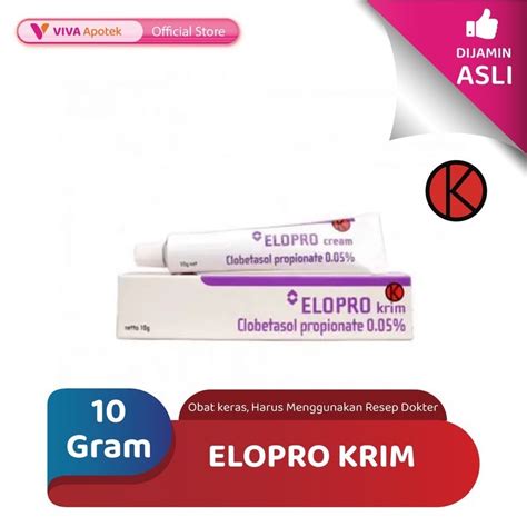 Jual Elopro Krim Clobetasol Propionate 0 05 Infeksi Kulit 10 Gram