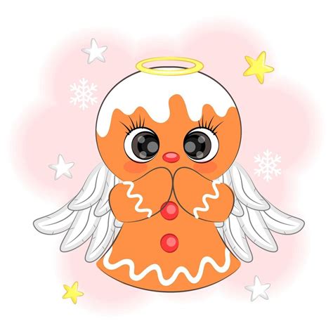 Christmas Angel Cookie Vector Illustration 13991706 Vector Art at Vecteezy