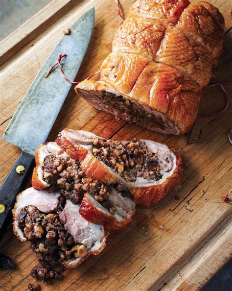 Roast Duck Stuffed With Farro Figs And Hazelnuts