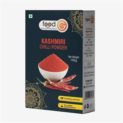 Food G Kashmiri Red Chilli Powder At Rs Box Kashmiri Chilli