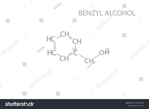 Benzyl Alcohol Molecular Skeletal Chemical Formula Stock Vector Royalty Free 2129088266