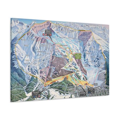 Alyeska AK Trail Map Canvas Poster Alaska Ski Resort - Etsy