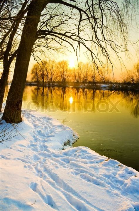 Frozen river | Stock image | Colourbox