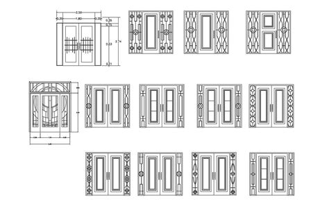 Autocad File Many Doors And Window Elevation Cad Block Free Download Cadbull