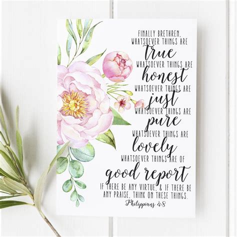 Philippians Whatsoever Things Are True Bible Verse Print