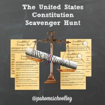 The United States Constitution Scavenger Hunt By PAHomeschooling