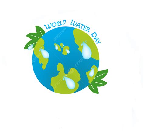 Ilustración Azul Del Día Mundial Del Agua Png Flores De Agua Dia