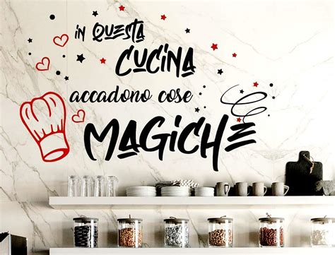 Adesivi Murali Cucina Frasi Scritte Italiano Wall Stickers Kitchen