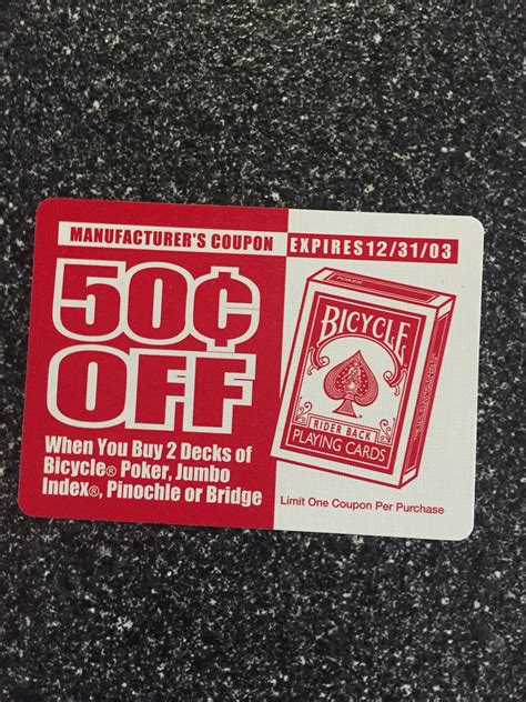 I found a coupon in my deck of cards that expired almost 15 years ago