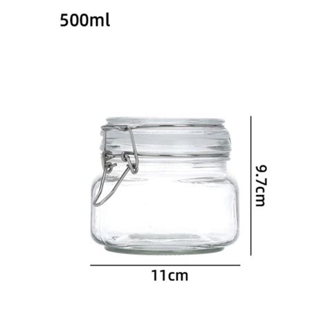 Jual Jar Hermetico 500ml Toples Kaca Hermetico Kedap Udara Glass