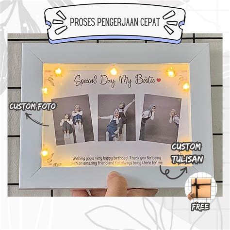 Jual Kado Unik Frame Foto Polaroid Dengan Lampu D Gift Frame Kado