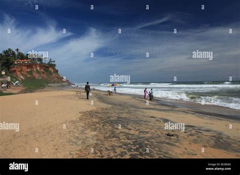 Varkala beach Kerala India Stock Photo - Alamy