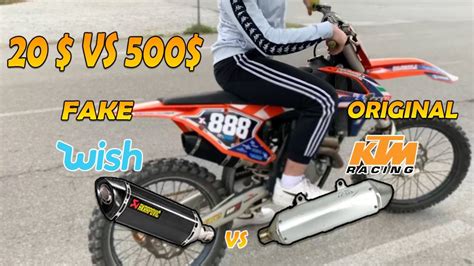 FAKE AKRAPOVIC VS ORIGINAL EXHAUST 20 VS 500 KTM SXF 250 YouTube