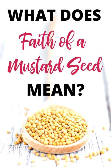 The meaning of faith of a mustard seed – Artofit