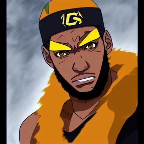 Lebron James Cosplay As Naruto Detailed Digital Art Stable Diffusion