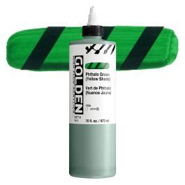 Golden High Flow Acrylic Phthalo Green Yel Shade 16oz Bottle