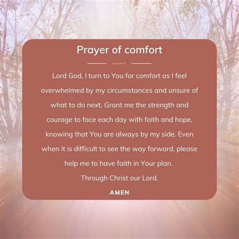 Prayer Of Comfort