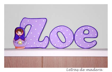Baby Delicatessen Letras De Madera Letras De Madera Zoe