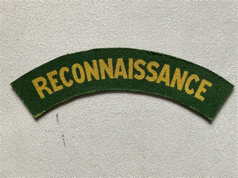 Gradia Militaria Ww Printed Reconnaissance Shoulder Title