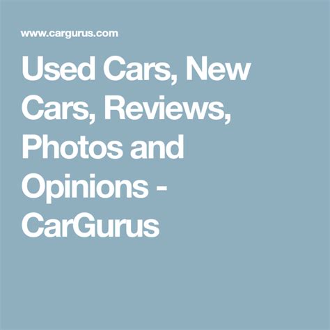 Used Cars, New Cars, Reviews, Photos and Opinions - CarGurus