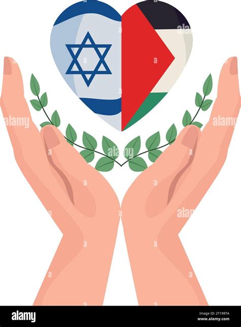 Palestine And Israel In Heart Protected Stock Vector Image Art Alamy