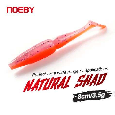 Noeby Shad Iscas Macias 8cm 3 5g Wobblers Silicone Minnow Artificial