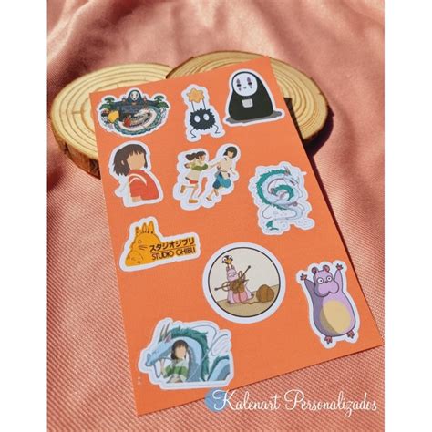 Stickers Adesivos Studio Ghibli Cartela 10 Unidades Shopee Brasil