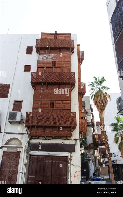 Old Historical City In Balad Jeddah Unesco World Heritage Site Stock