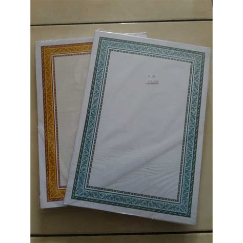 Jual Kertas Piagam A Setifikat Bingkai Motif Bc Manila