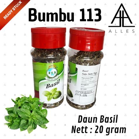 Jual Bumbu 113 Daun Basil Kering Basil Leaves 20 Gram Shopee Indonesia