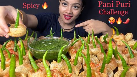 Spiciest Pani Puri Ever🥵 Pani Puri Challenge With Lots Of Chillies 🌶️🌶️